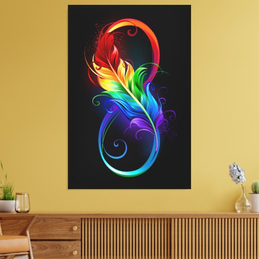 Infineensymbool met regenboogvanger canvas afdruk (Insitu (Woonkamer))