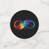 Infineensymbool met regenboogvanger confetti (Kleine voorkant)