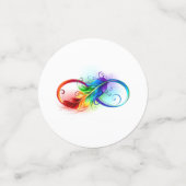 Infineensymbool met regenboogvanger confetti (Kleine voorkant)