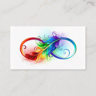 Infineensymbool met regenboogvanger contactkaartje