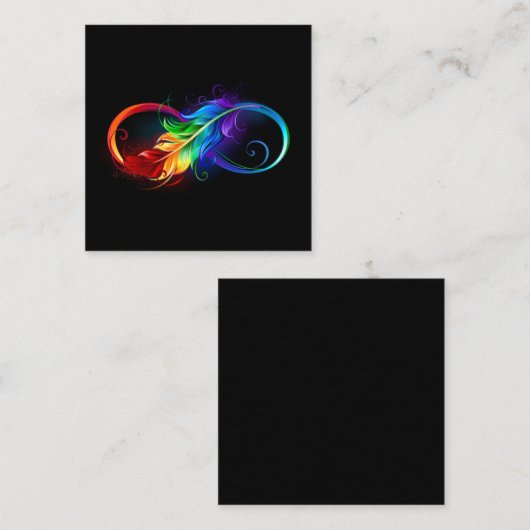 Infineensymbool met regenboogvanger contactkaartje (Voorkant / Achterkant)