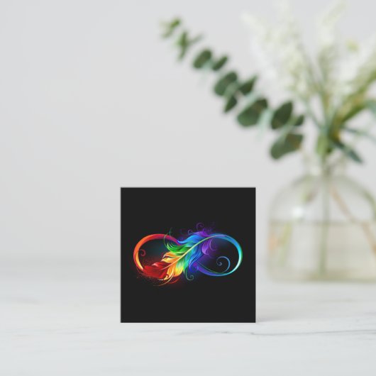 Infineensymbool met regenboogvanger contactkaartje (Staand voorkant)