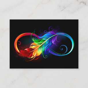 Infineensymbool met regenboogvanger contactkaartje
