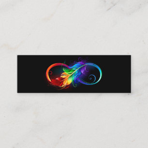 Infineensymbool met regenboogvanger contactkaartje