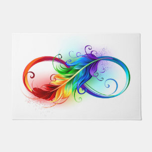 Infineensymbool met regenboogvanger deurmat