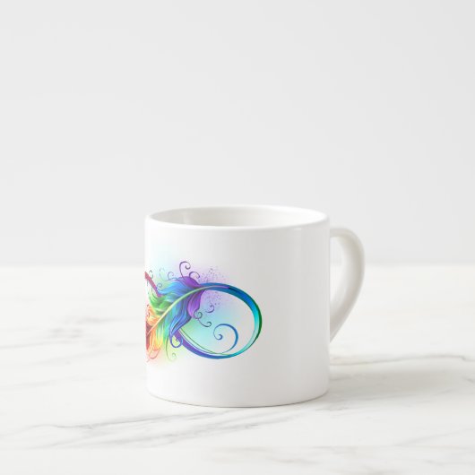 Infineensymbool met regenboogvanger espresso kop (Voorkant rechts)