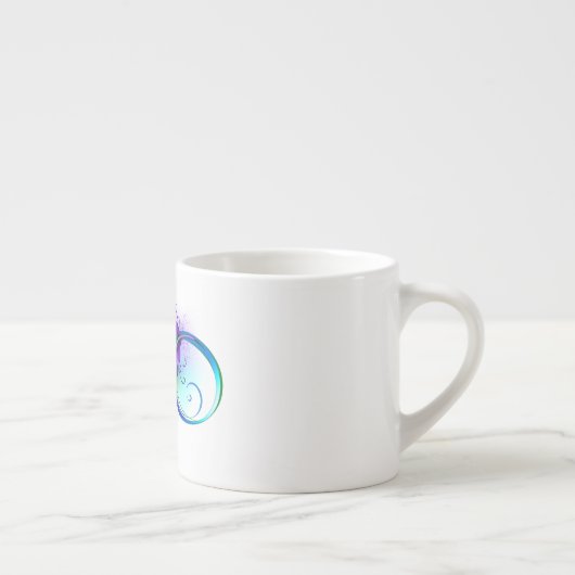 Infineensymbool met regenboogvanger espresso kop (Rechts)