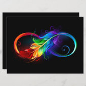 Infineensymbool met regenboogvanger feestdagenkaart (Voorkant / Achterkant)