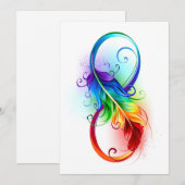 Infineensymbool met regenboogvanger feestdagenkaart (Voorkant / Achterkant)