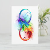 Infineensymbool met regenboogvanger feestdagenkaart (Staand voorkant)