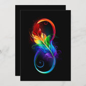 Infineensymbool met regenboogvanger feestdagenkaart (Voorkant / Achterkant)