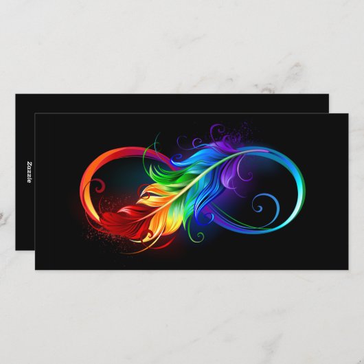 Infineensymbool met regenboogvanger feestdagenkaart (Voorkant / Achterkant)