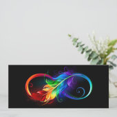 Infineensymbool met regenboogvanger feestdagenkaart (Staand voorkant)