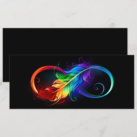 Infineensymbool met regenboogvanger feestdagenkaart (Voorkant / Achterkant)