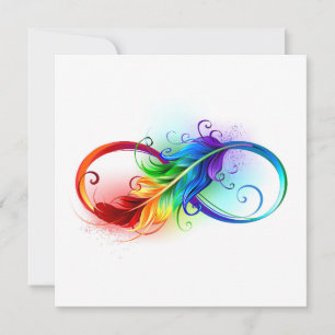 Infineensymbool met regenboogvanger feestdagenkaart
