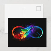 Infineensymbool met regenboogvanger feestdagenkaart (Voorkant / Achterkant)