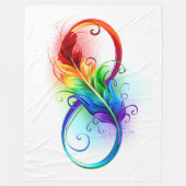 Infineensymbool met regenboogvanger fleece deken (Voorkant)