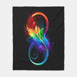 Infineensymbool met regenboogvanger fleece deken