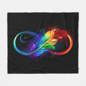 Infineensymbool met regenboogvanger fleece deken (Voorkant (Horizontaal))