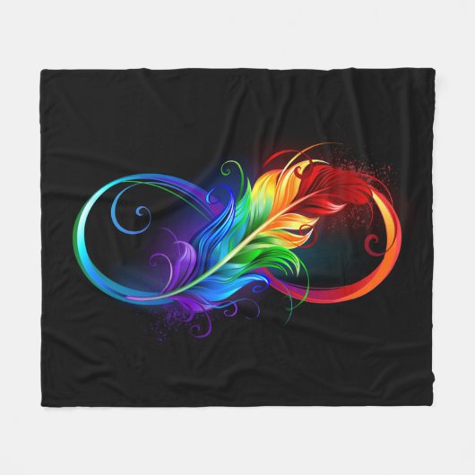 Infineensymbool met regenboogvanger fleece deken (Voorkant (Horizontaal))