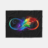 Infineensymbool met regenboogvanger fleece deken (Voorkant (Horizontaal))