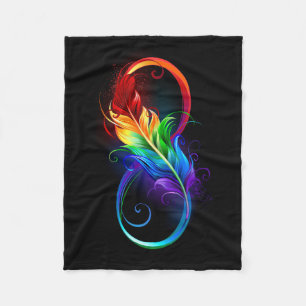 Infineensymbool met regenboogvanger fleece deken