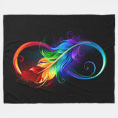 Infineensymbool met regenboogvanger fleece deken (Voorkant (Horizontaal))