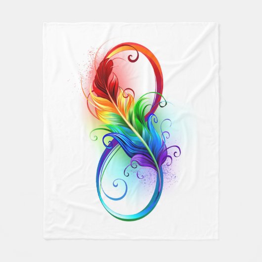 Infineensymbool met regenboogvanger fleece deken (Voorkant)