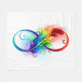 Infineensymbool met regenboogvanger fleece deken (Voorkant (Horizontaal))