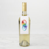 Infineensymbool met regenboogvanger flessenhanger (Op fles)