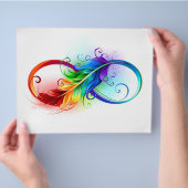 Infineensymbool met regenboogvanger flyer (Hand)