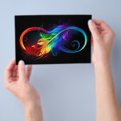 Infineensymbool met regenboogvanger flyer (Hand)