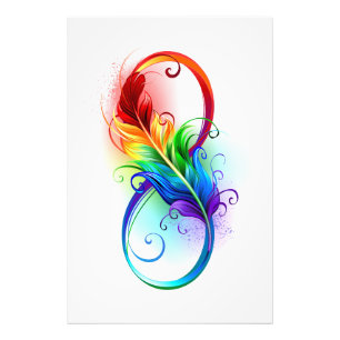 Infineensymbool met regenboogvanger foto afdruk