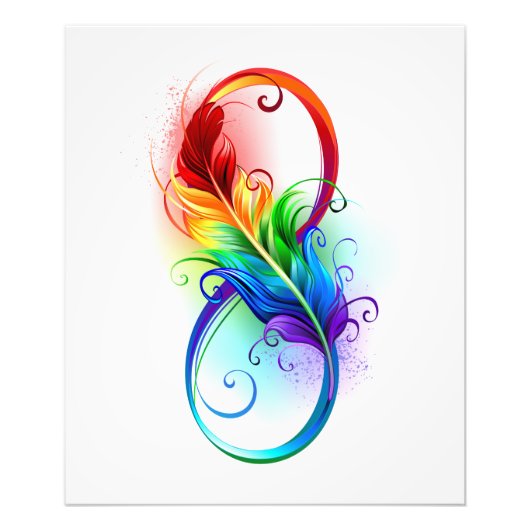 Infineensymbool met regenboogvanger foto afdruk (Voorkant)