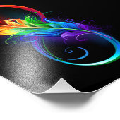 Infineensymbool met regenboogvanger foto afdruk (Hoek)