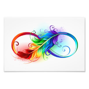 Infineensymbool met regenboogvanger foto afdruk