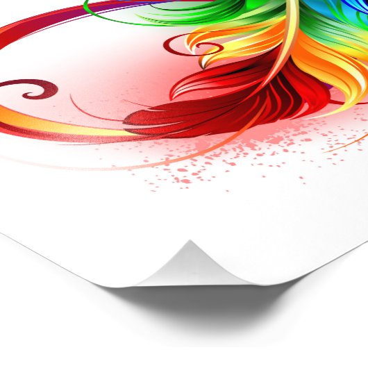 Infineensymbool met regenboogvanger foto afdruk (Hoek)