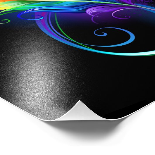 Infineensymbool met regenboogvanger foto afdruk (Hoek)