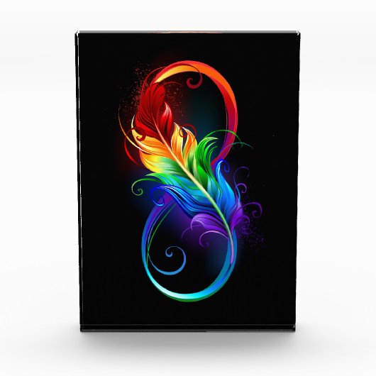 Infineensymbool met regenboogvanger fotoblokken (Voorkant)