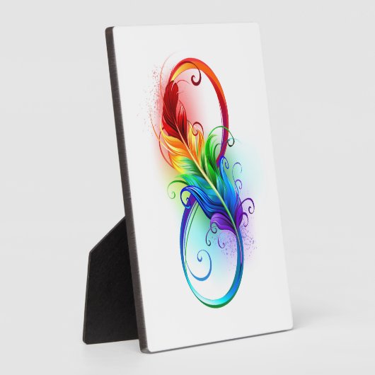 Infineensymbool met regenboogvanger fotoplaat (Zijkant)