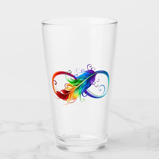 Infineensymbool met regenboogvanger glas (Voorkant)