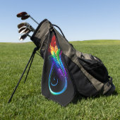 Infineensymbool met regenboogvanger golfhanddoek (Groen)