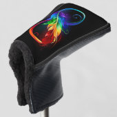 Infineensymbool met regenboogvanger golfheadcover (3/4 voorkant)