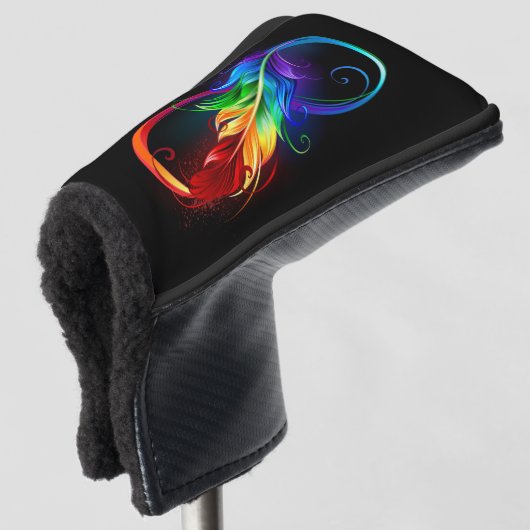 Infineensymbool met regenboogvanger golfheadcover (3/4 voorkant)