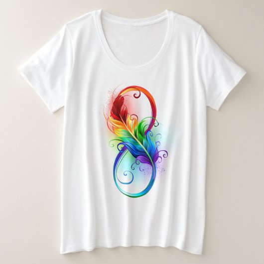 Infineensymbool met regenboogvanger grote maat t-shirt (Design voorkant)