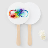 Infineensymbool met regenboogvanger handwaaier (Voorkant en achterkant)