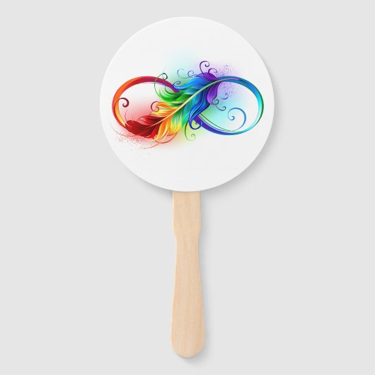 Infineensymbool met regenboogvanger handwaaier (Voorkant)