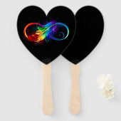 Infineensymbool met regenboogvanger handwaaier (Voorkant en achterkant)