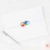 Infineensymbool met regenboogvanger hart sticker (Envelop)