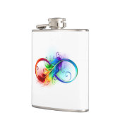 Infineensymbool met regenboogvanger heupfles (Links)